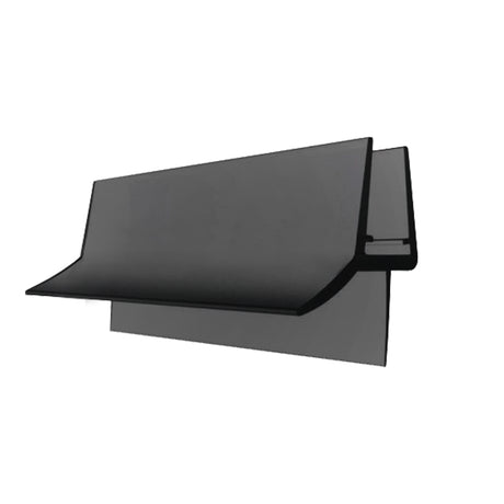 Floor "h" seal strip for glass door black