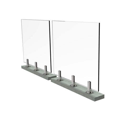 Frameless glass juliette balcony spigot