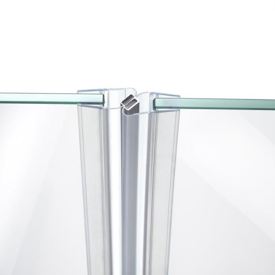 Magnet seal 180°, plastic profile PVC