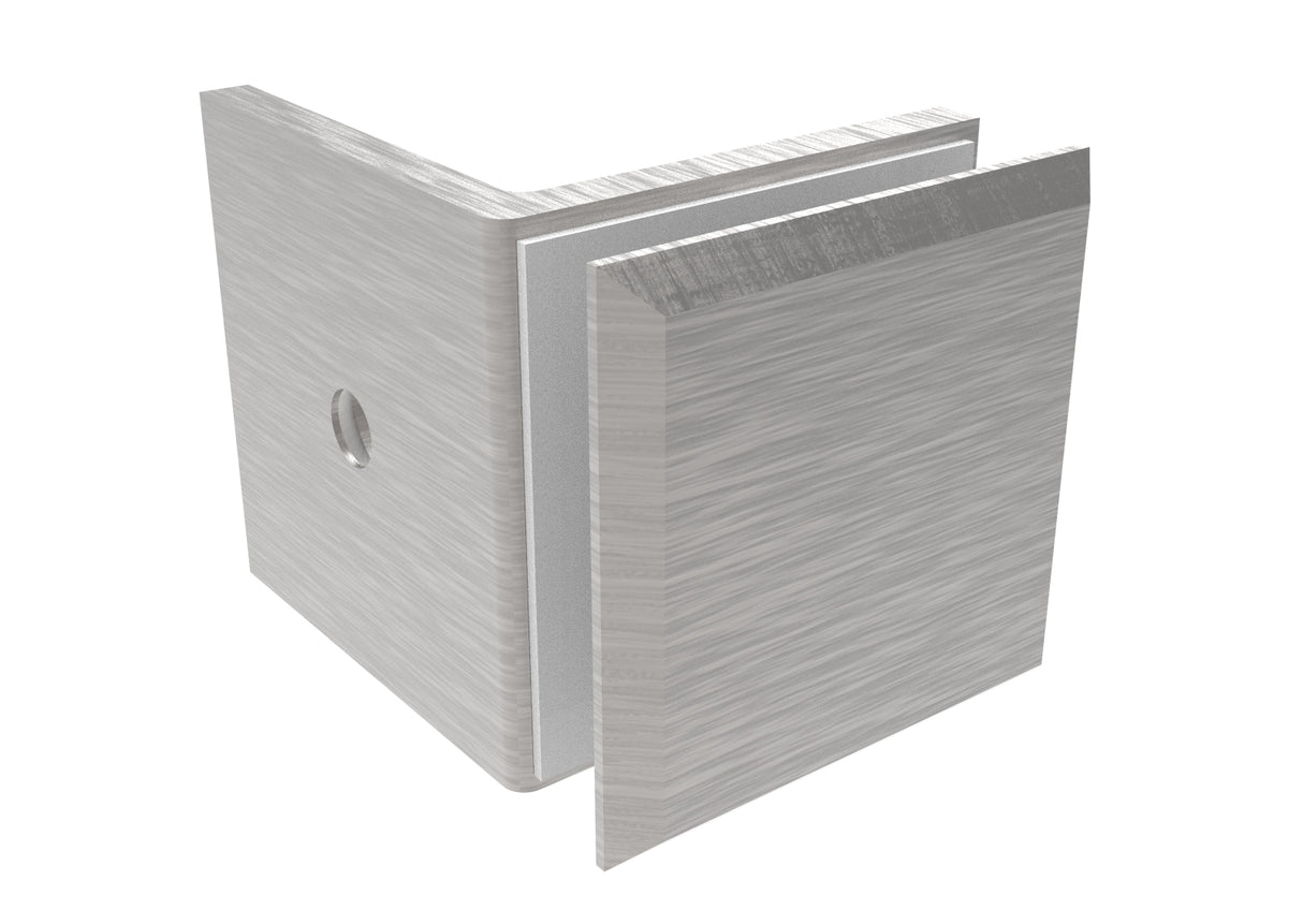 Glass clamp, Zamak, 90°, T 8-10 mm