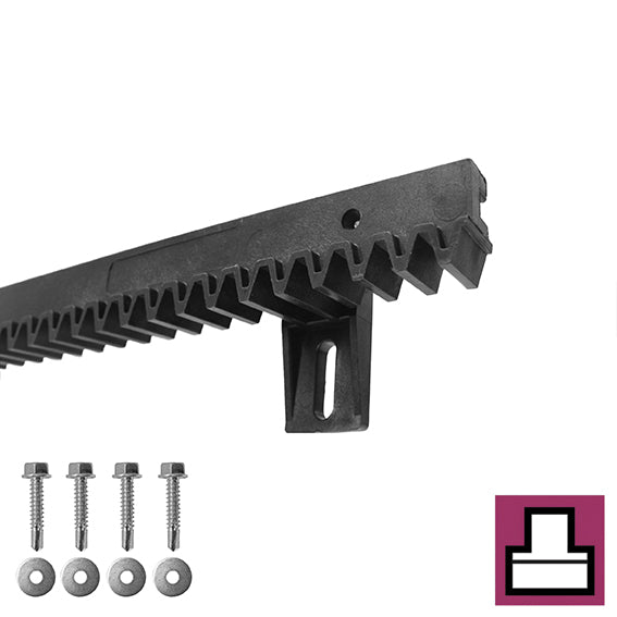 Gear rack lightweight PVC+Fe,light,27x20mm, L1m,ma