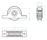 Casters set -V Zn, D80