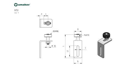 Nylon wheel H115mm, B4