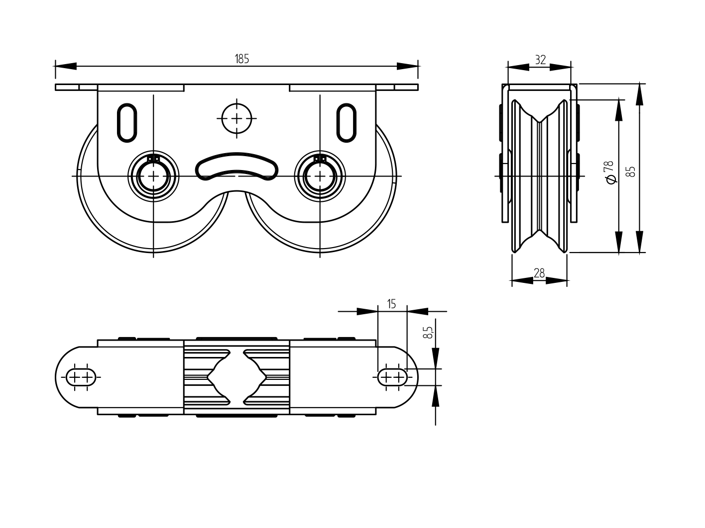 Push-up pulley - complete D80