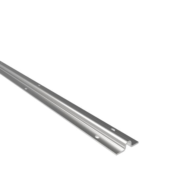 Bottom guiding rail - U Zn, 60x16mm, t3mm, L6m