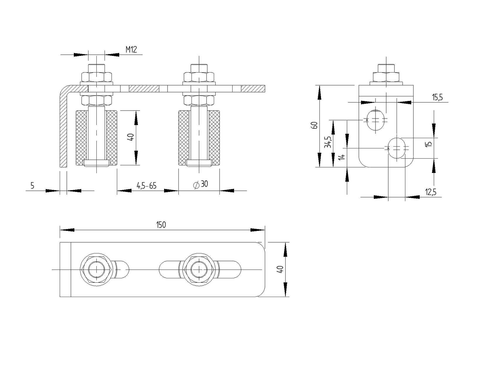 Wheel with bracket, Zn
