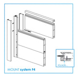 Aluminum top finishing strip FG/F20 filling