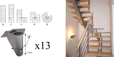 Staircase SEGMENT NS270 set Vmax 2500mm Vmin 2260m