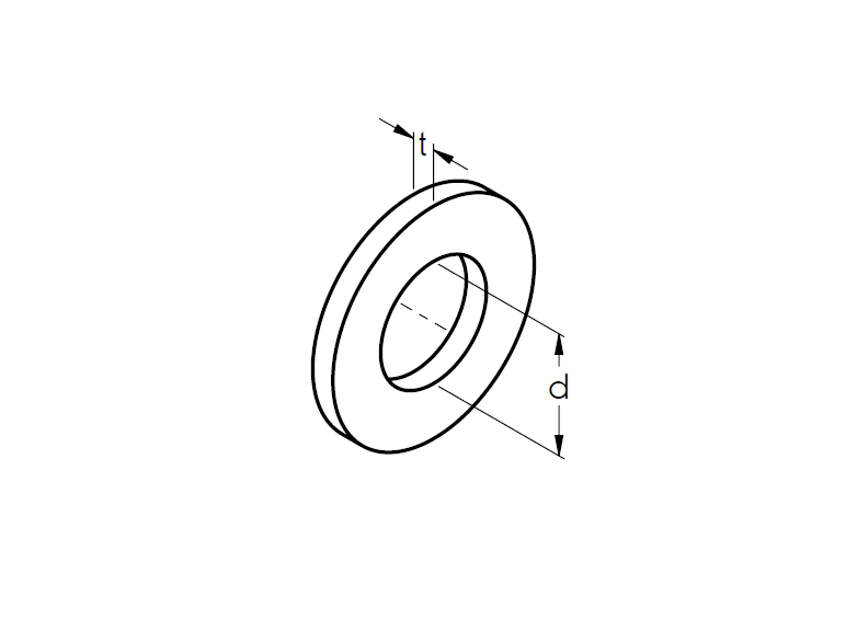 Washer, galvanized, M10, Zn