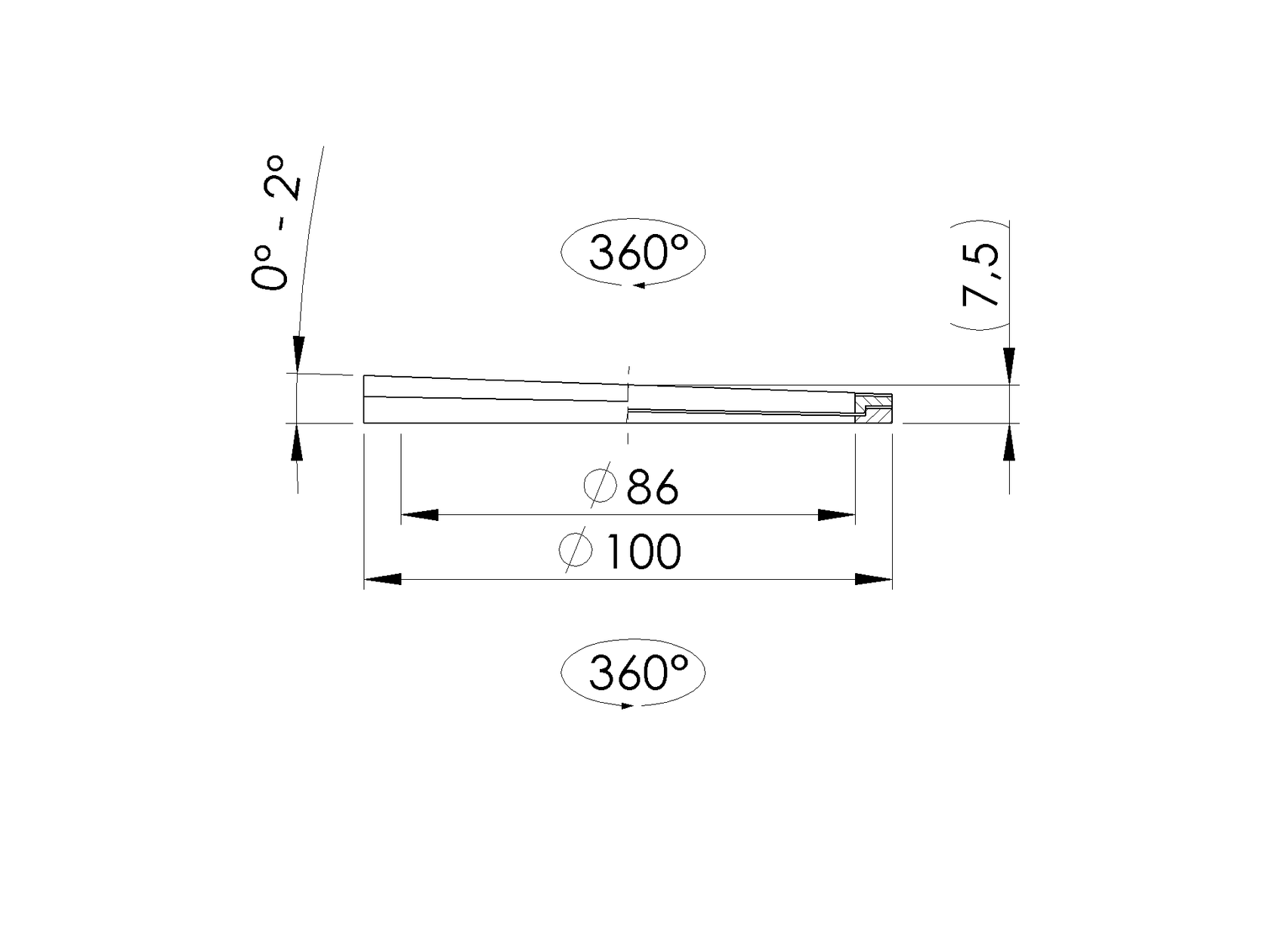 Washer - adjustable angle