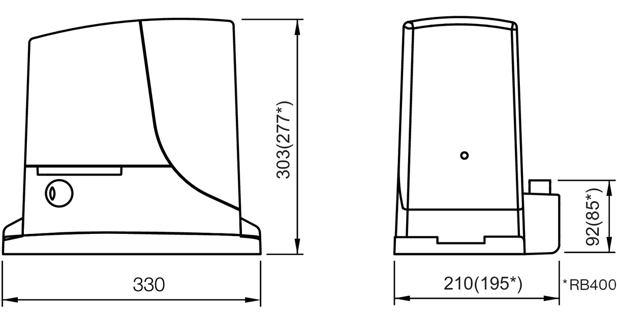 NICE actuator for sliding gates