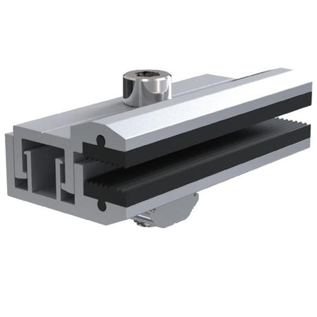 Double-glazed module end clamp