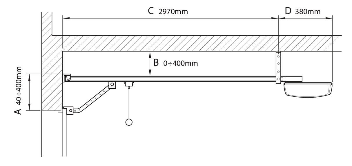 SPIN garage drive without track, max 17,5m2