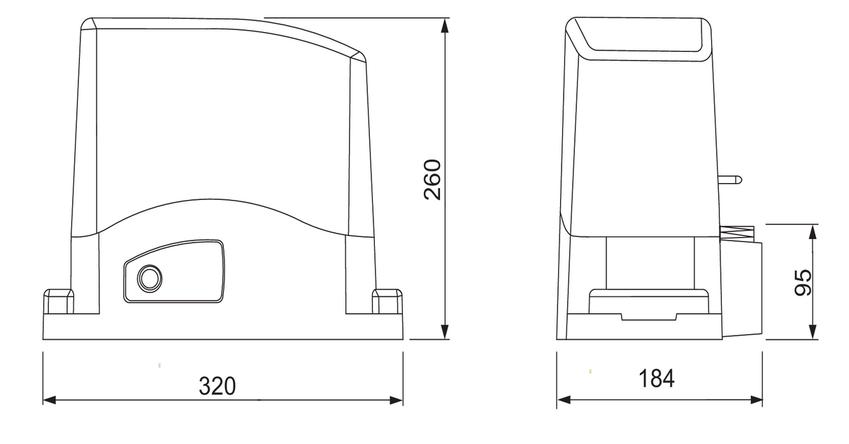 KEY - automatic gate opener set, max 400kg,