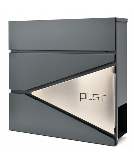 Mailbox, Zn + stainless steel, 370x370x100mm