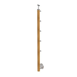 Oak pole D50mm, 5xd12mm, h=100cm, BK - stairs