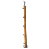 Wooden pole DUB (OAK) D50mm, 5xd12mm, v=100 cm, VK