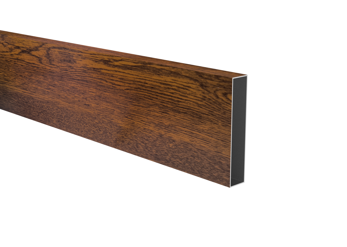 Aluminum fence panel 20x100x1,1-6000mm dark walnut