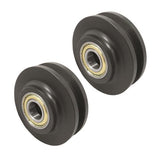 Wheel for sliding barn door hardware