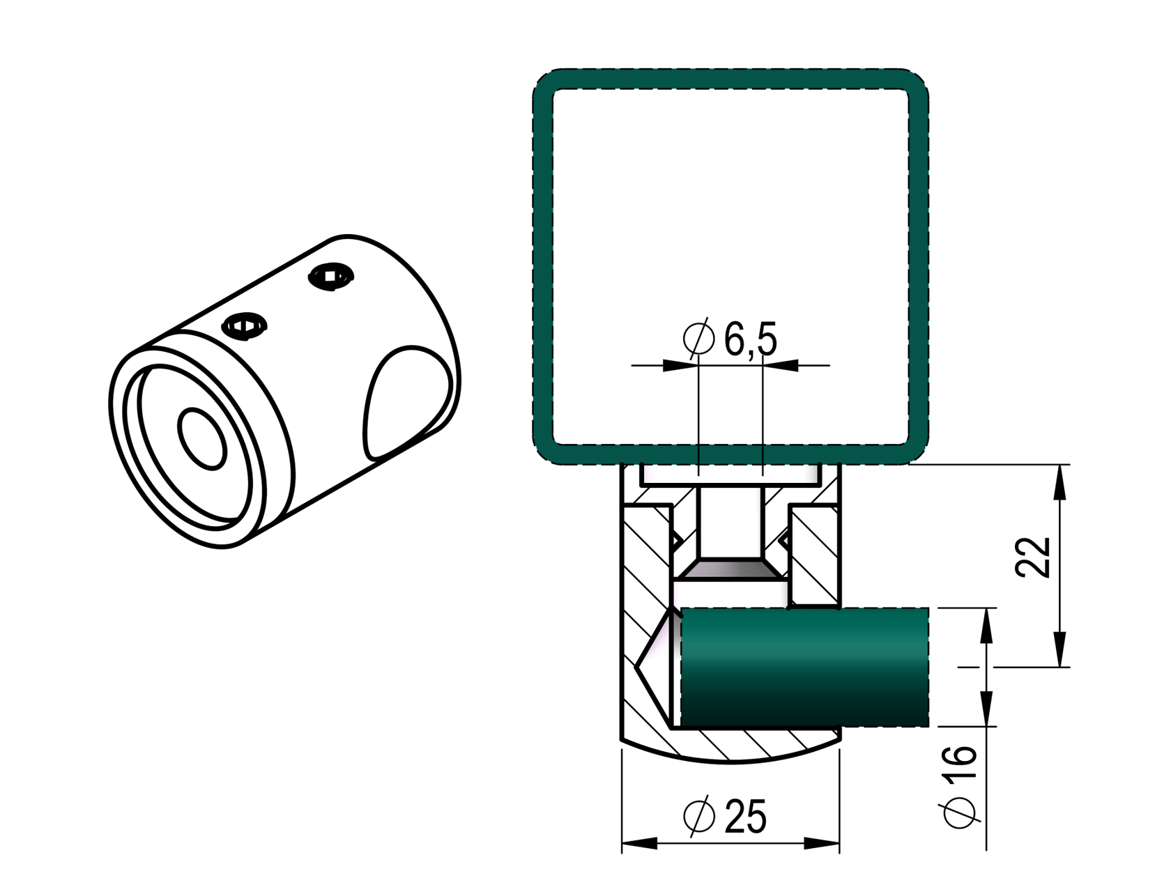 Crossbar holder right