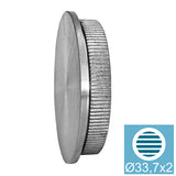 End cap, flat, solid