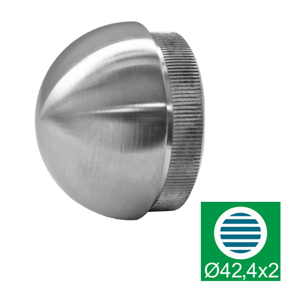 End cap, half-circle, solid