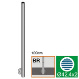Stainless steel pole, BK-straight AISI304, D42,4/H