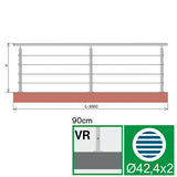 Cable railing AISI304, AISI304, D42,4/4xd5/H900/L3