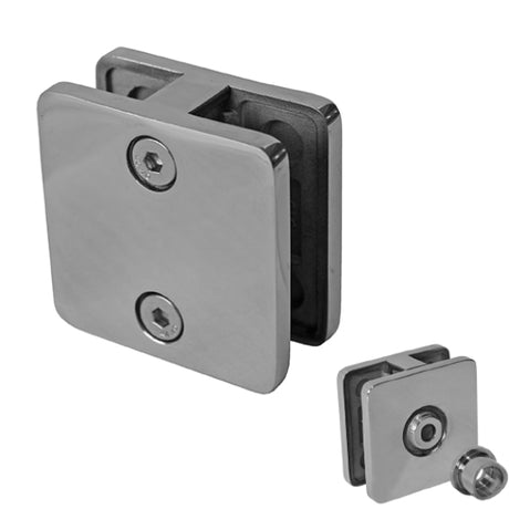 Glass clamp Model 21X - double sided AISI316, 180°