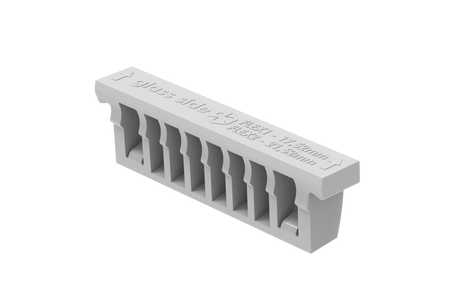 Set for adjustable glass fastening - excenter