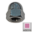 Domed cup nut, stainless steel, AISI316, M10