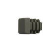 End cap grey PVC, 12x12mm