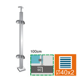 Stainless steel pole, upper anchoring, straight AI