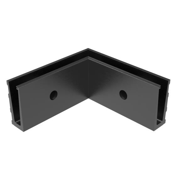 AL profile,  side mount- 90°conector AL/ELOX/Satin