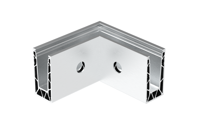 AL profile,  side mount- 90°conector