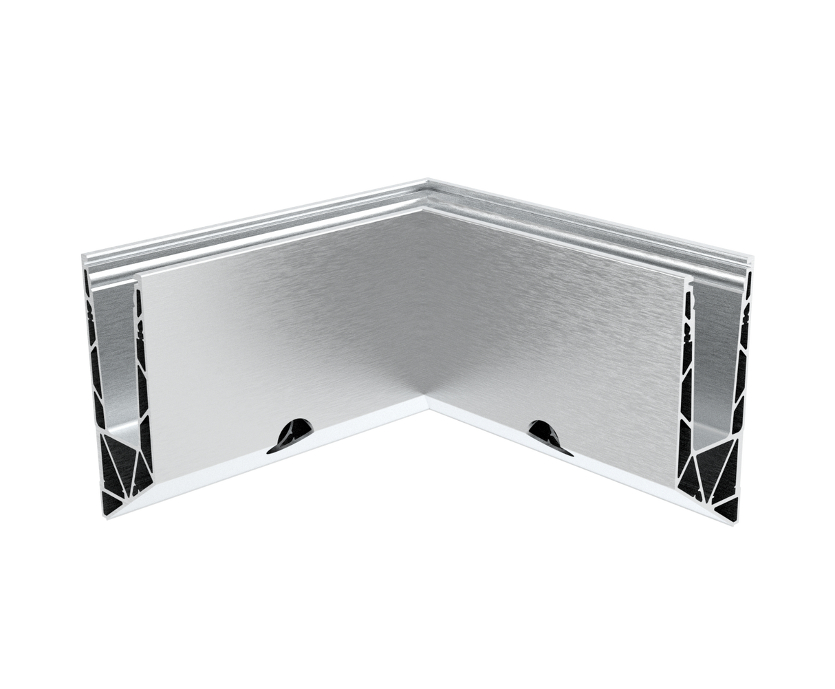 AL profile,  side mount- 90°conector