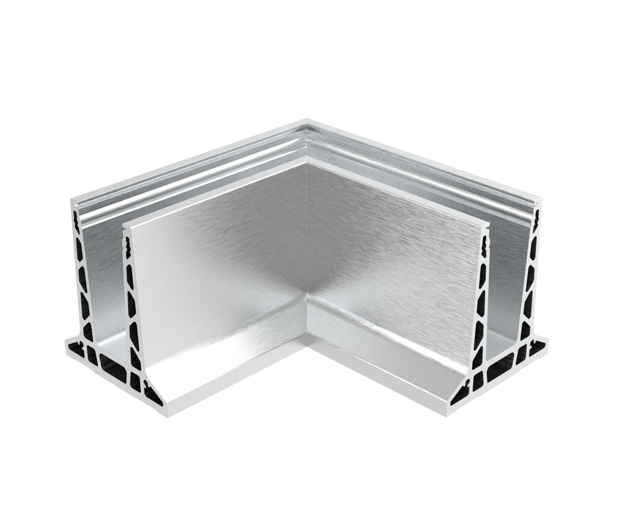 AL. profile, top mount  90° IN corner