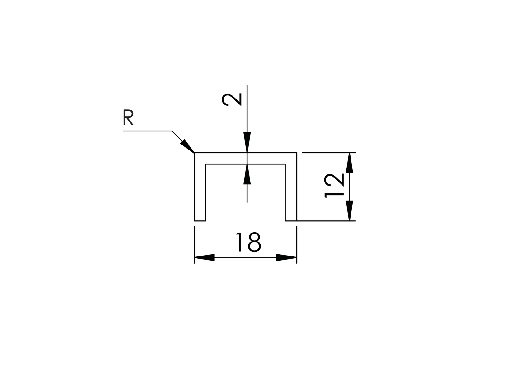 Handrail for glass AL-elox