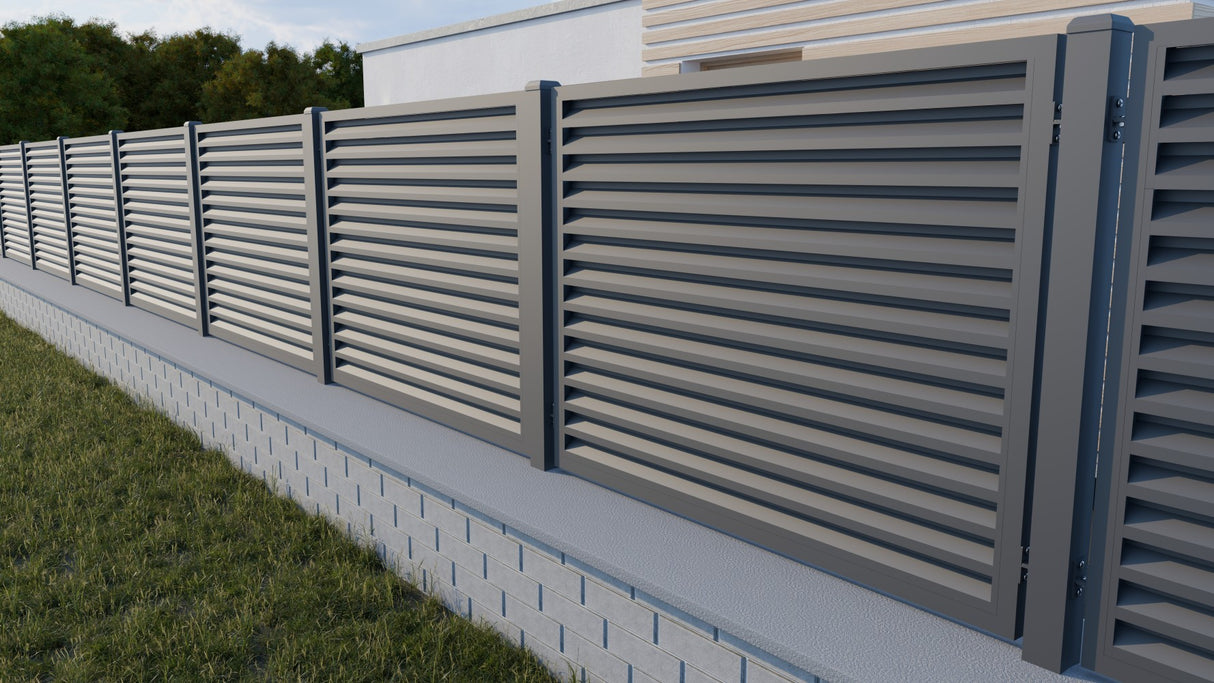 Plotové pole hliníkové 2000x1500mm lamela antr.