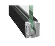 glazing profile 3m-set with cover BLACK H50