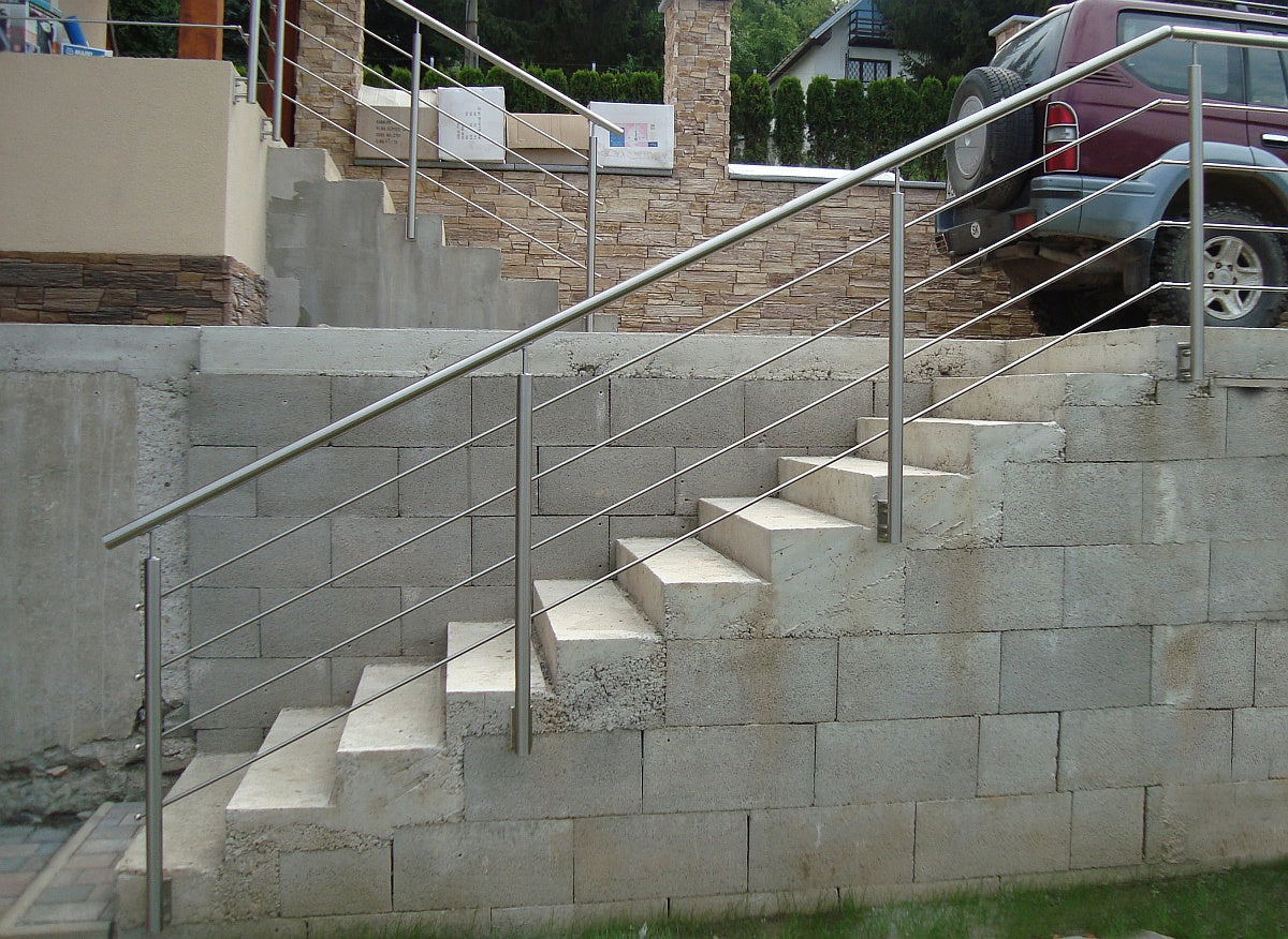 Railing AISI304, BR STAIRS AISI304, D42,4/4xd12/H9