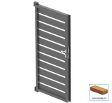 Single-wing aluminium gate 1.025x1.85m with 20x100 R7016 filling - set