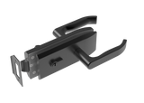 Lock for glass door inox, glass t 8,10,12mm BLACK