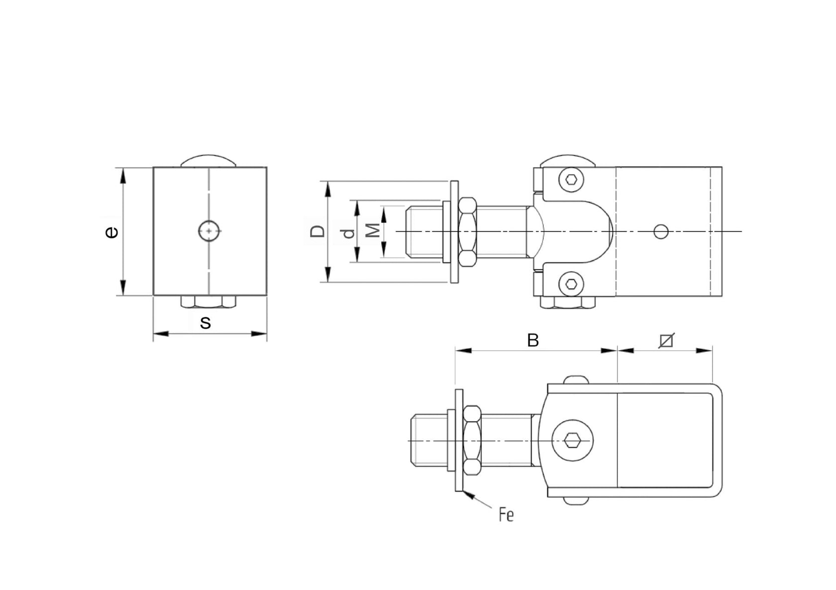 Adjustable hinge with swivel plate Zn, M20