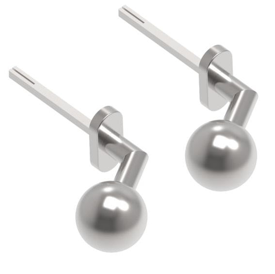 Door handle with plate, pair AISI 304, K320, fix