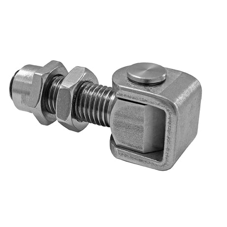 Adjustable hinge for weld connection M20, AISI 304