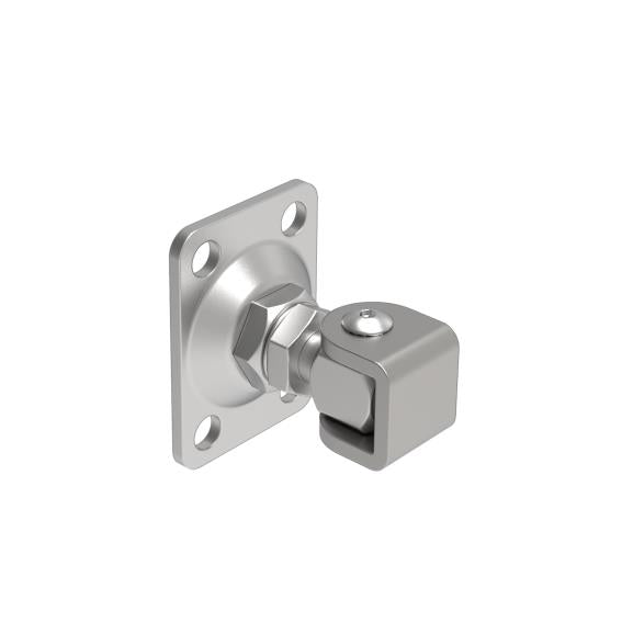 Adjustable hinge with anchoring flange M12, 55x75