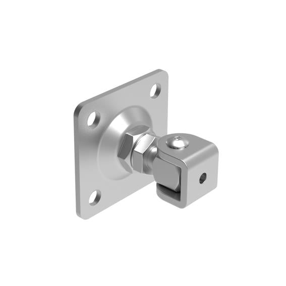 Adjustable hinge with anchoring flange M16, 80x80