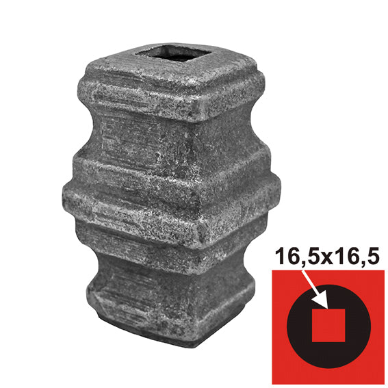 Plug element for rod h67, b40x40mm