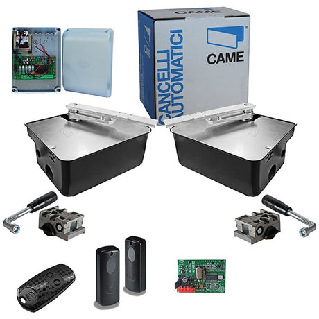 CAME underground drive for double-leaf gate, set with photocells